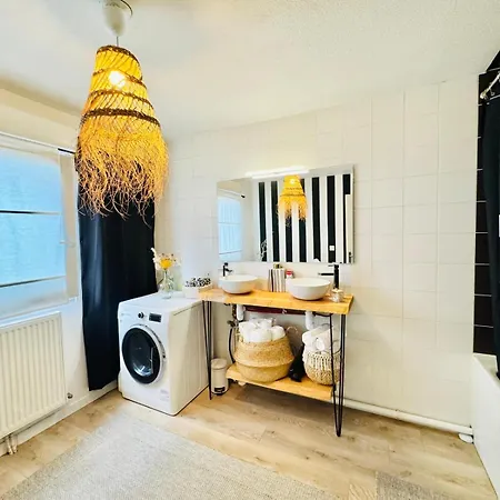 Apartmán Loft Atypique 130 M2 Clim Patio Couvert Et Terrasse Pkg Prive Inclus Gratuit Tram A 5mn A Pied Un Acces Direct Au Centre-ville